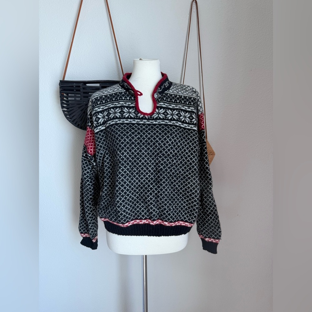 Vintage ALPS Wool Fair Isle Sweater, Size Large